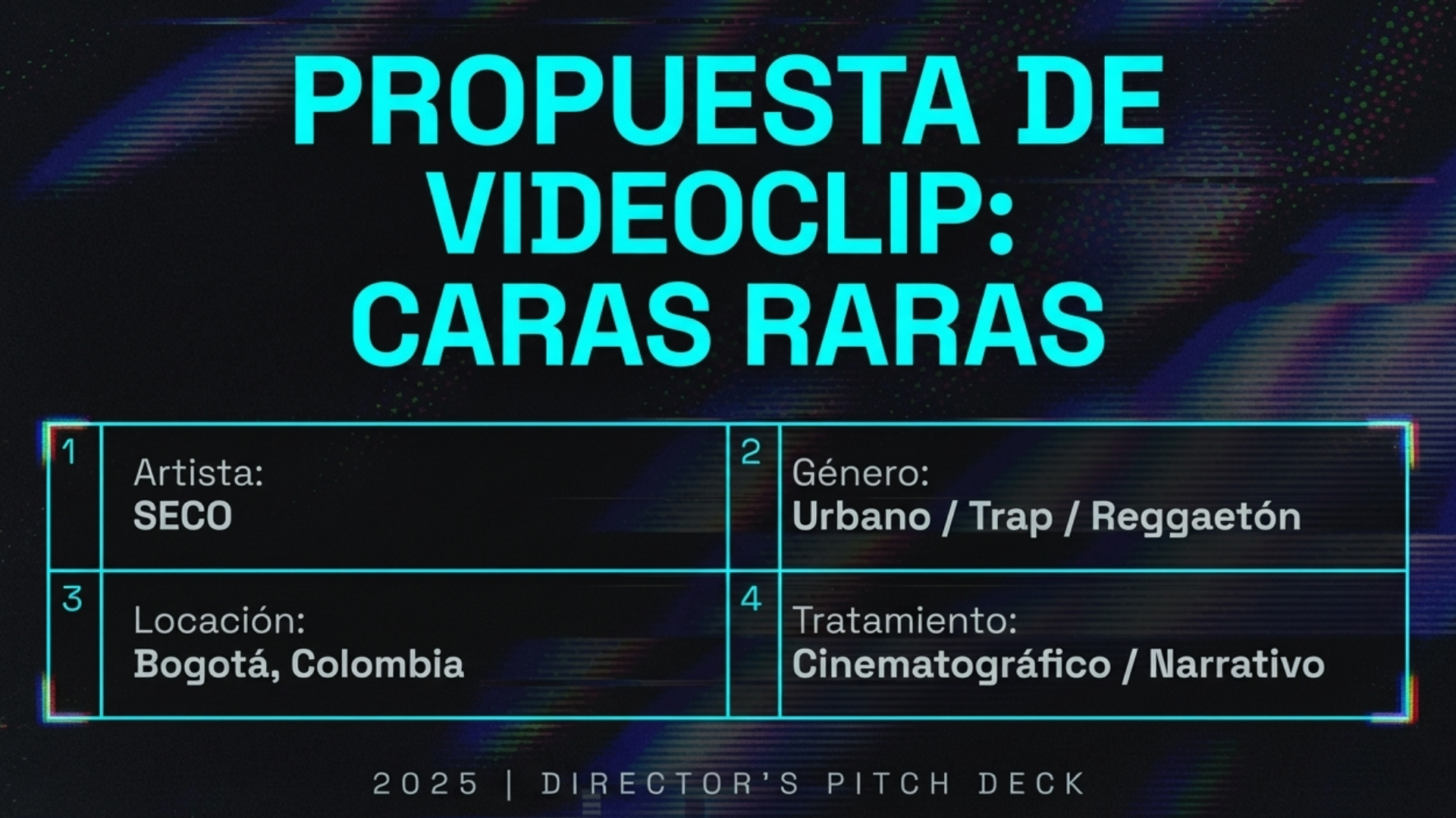 Caras Raras — Tratamiento Cinematográfico — Shift Lab